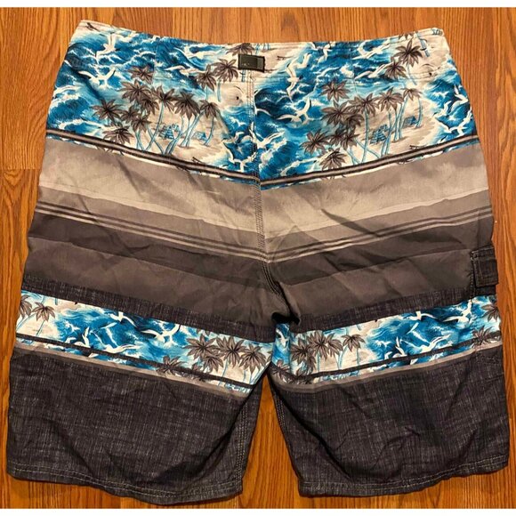 O'Neill Board Shorts Mens 36 9" Tropical Floral Colorblock Beach Swim Trunks - Picture 2 of 6